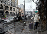 Aftermath of Russian missile attack in Kyiv