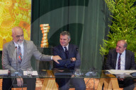 Conferenza Stampa della partenza del Giro d\'Italia 2025 da Tirana in Albania.