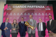Conferenza Stampa della partenza del Giro d\'Italia 2025 da Tirana in Albania.