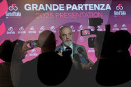Conferenza Stampa della partenza del Giro d\'Italia 2025 da Tirana in Albania.