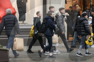 Men Begin Xmas Shopping on Christmas Eve
