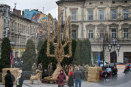 Ukraine’s coat of arms made of didukhs installed in Lviv