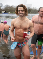 Members of the Serpentine Swimming Club participate in the annual Christmas Day morning Peter Pan Cup on the Serpentine, Hyde Park, London, Great Britain 
25th December 2024