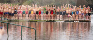 Members of the Serpentine Swimming Club participate in the annual Christmas Day morning Peter Pan Cup on the Serpentine, Hyde Park, London, Great Britain 
25th December 2024