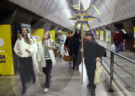Students raise spirits by singing carols in Kyiv subway