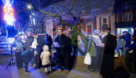 Celebrating 40 years of public Chanukah Menorah lighting in Golders Green, London, Great Britain on 2nd day of 26th December 2024