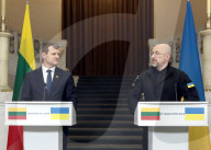 News conference of Ukrainian and Lithuanian PMs in Kyiv
