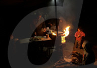 Gaza families living under tents in cold winter weather