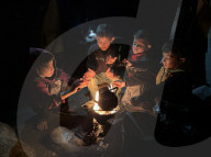 Gaza families living under tents in cold winter weather