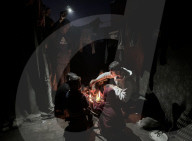 Gaza families living under tents in cold winter weather