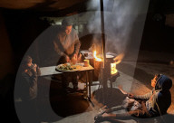 Gaza families living under tents in cold winter weather