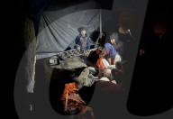 Gaza families living under tents in cold winter weather