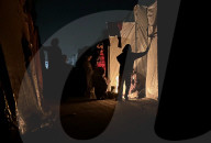 Gaza families living under tents in cold winter weather