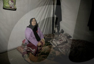 Gaza families living under tents in cold winter weather