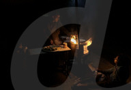 Gaza families living under tents in cold winter weather