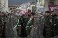 West Bank funeral of Palestinian officer