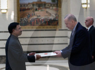 Turkish President Erdogan greets new ambassadors
