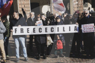 Torino, manifestazione per chiedere la liberazione della giornalista Cecilia Sala