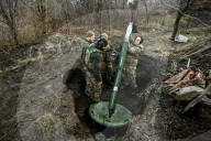 Mortar unit of Ukraine’s Khyzhak Patrol Police Special Unit
