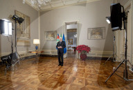 Il Presidente della Repubblica Sergio Mattarella in occasione del discorso di fine anno,