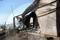 Aftermath of Russian drone attack in Kyiv