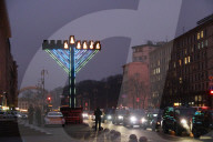 Kyiv sparkles at night during holiday season