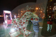 Kyiv sparkles at night during holiday season
