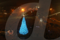 Kyiv sparkles at night during holiday season