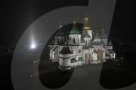 Kyiv sparkles at night during holiday season