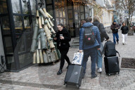 Christmas tree made of spent ammunition in Kyiv