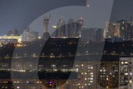Moon and Venus meet in night sky over Kyiv