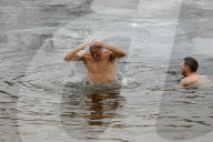 Epiphany celebration in Kyiv’s Hidropark