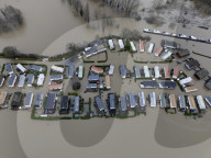 Flooding in Yalding, Kent, UK.
