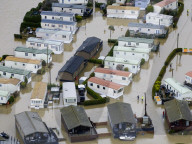 Flooding in Yalding, Kent, UK.