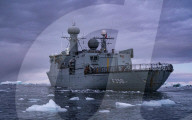 Royal Danish Navy frigate HDMS Triton patrols the Arctic