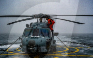 Royal Danish Navy frigate HDMS Triton patrols the Arctic