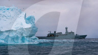 Royal Danish Navy frigate HDMS Triton patrols the Arctic