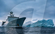 Royal Danish Navy frigate HDMS Triton patrols the Arctic