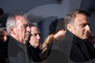 Le président Emmanuel Macron et sa femme la Première Dame Brigitte Macron assistent aux commémorations et aux hommages aux victimes des attentats de janvier 2015 contre Charlie Hebdo et l'Hyper Cacher à Paris