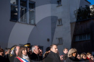Le président Emmanuel Macron et sa femme la Première Dame Brigitte Macron assistent aux commémorations et aux hommages aux victimes des attentats de janvier 2015 contre Charlie Hebdo et l'Hyper Cacher à Paris