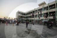 Gaza refugees in shelters during harsh winter