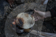 Gaza refugees in shelters during harsh winter