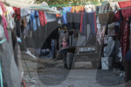 Gaza refugees in shelters during harsh winter
