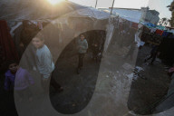 Gaza refugees in shelters during harsh winter