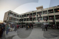 Gaza refugees in shelters during harsh winter