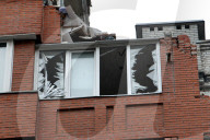 Apartment block damaged by Russian missile attack in Dnipro