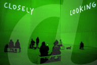 David Hockney installation "Bigger & Closer (not smaller & further away)" at Factory International in Manchester, UK.