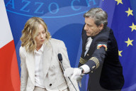 Conferenza stampa della presidente del Consiglio Giorgia Meloni