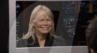 Pamela Anderson sur le plateau de l'émission "The Tonight Show Starring Jimmy Fallon" à New York