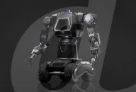 Un robot à roues équipé d'une intelligence artificielle prêt à accomplir des tâches dangereuses